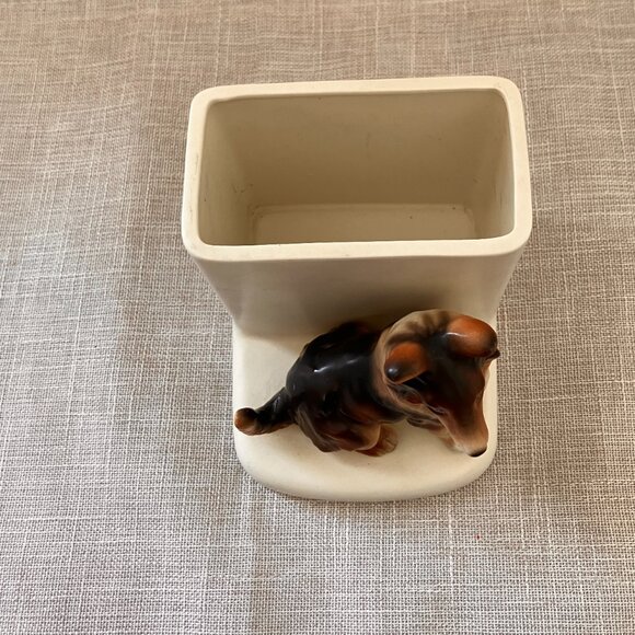 Vintage Collie Dog Planter 1950's Made in Japan - Picture 9 of 12